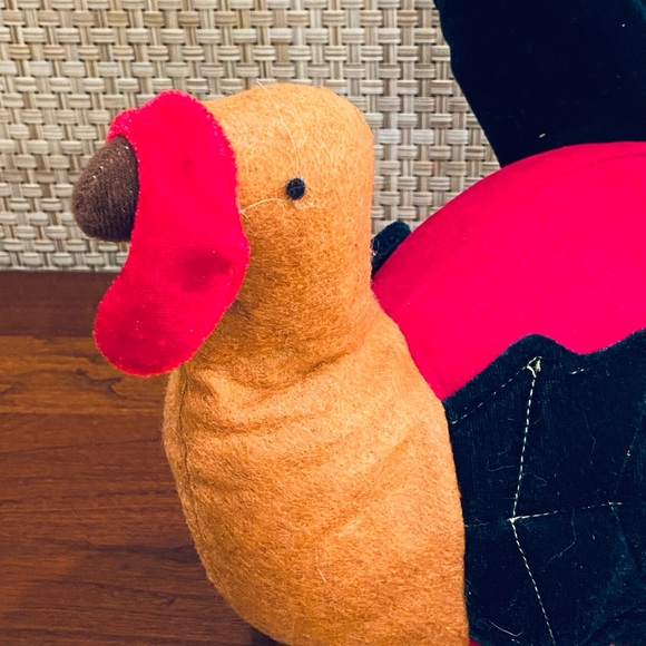 🍁🌟2xHP🌟NWOT Fall Decor Set: Plush Velvet Gobbler Turkey & Autumn Blessing Sign - Picture 3 of 13